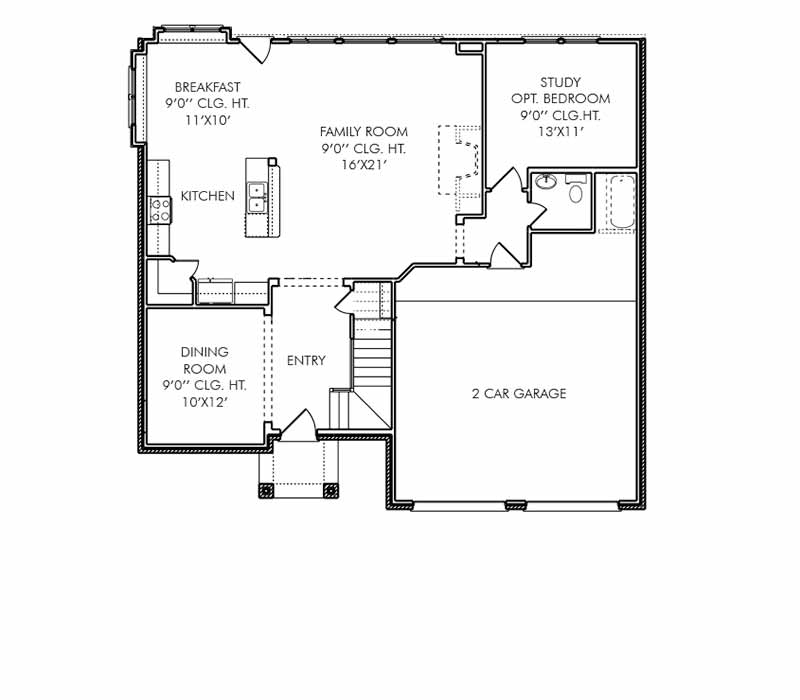 The Bristol Floor Plan - First Floor